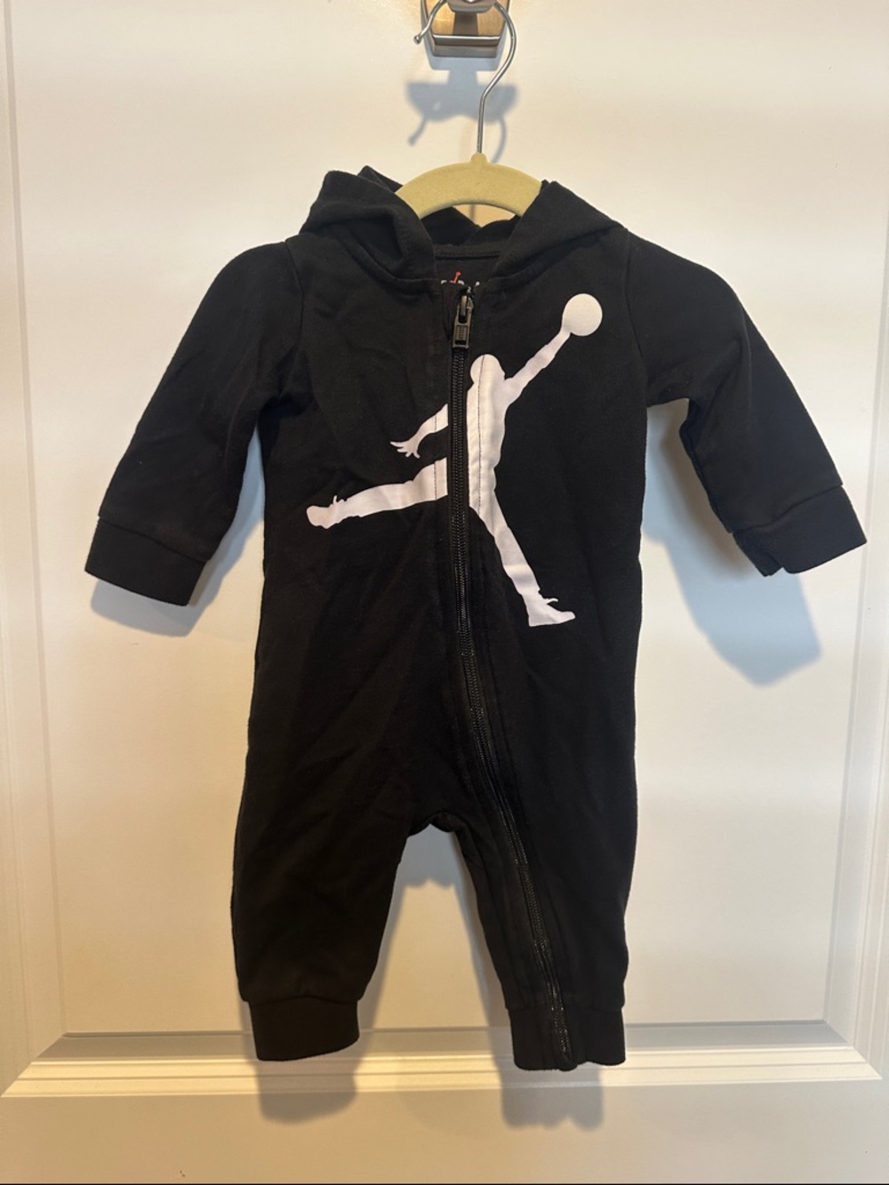 Nike Air Jordan Black Hoodie One-Piece with White Jumpman